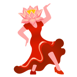 lotus and high-heeled shoe