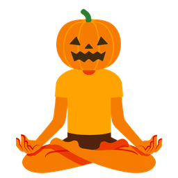 lotus and jack-o-lantern