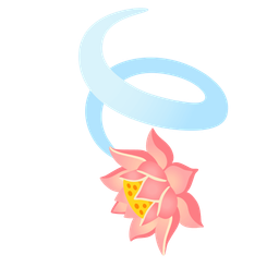 lotus and leaf fluttering in wind