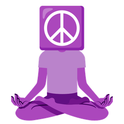 lotus and peace symbol