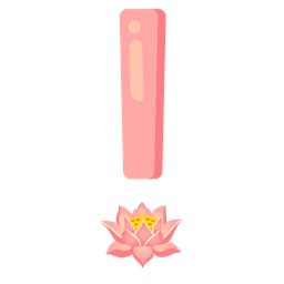 lotus and red exclamation mark