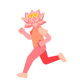 lotus and running shoe