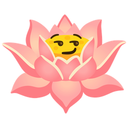 lotus and smirking face