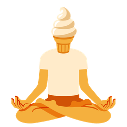 lotus and soft ice cream