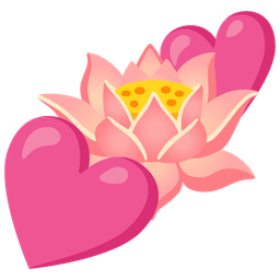 lotus and two hearts