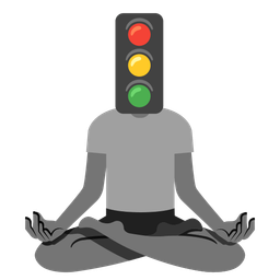 lotus and vertical traffic light