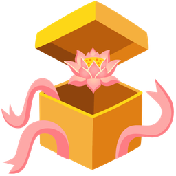 lotus and wrapped gift