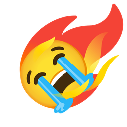 loudly crying face and comet