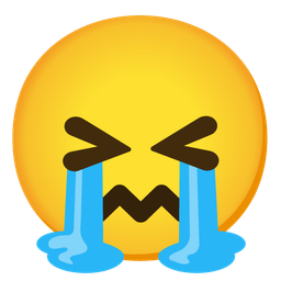 Loudly crying face and Confounded face