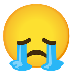 Loudly crying face and Disappointed face