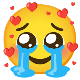 Loudly crying face and Face holding back tears