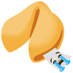 Loudly crying face and Fortune cookie