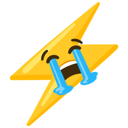 loudly crying face and high voltage