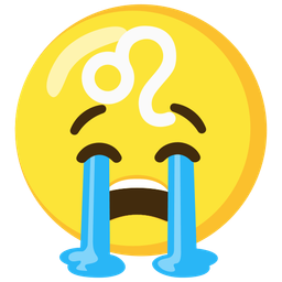 loudly crying face and Leo