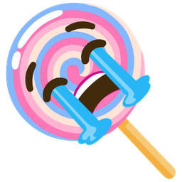 Loudly crying face and Lollipop