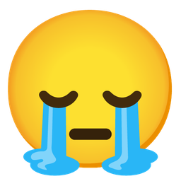 Loudly crying face and Pensive face