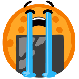 Loudly crying face and Rice cracker