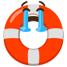 Loudly crying face and Ring buoy