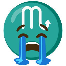 loudly crying face and Scorpio