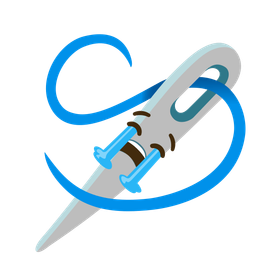 loudly crying face and sewing needle