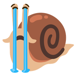 Loudly crying face and Snail