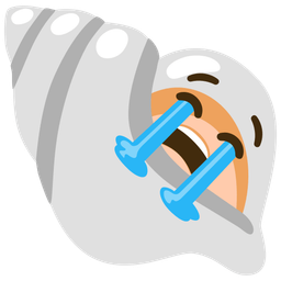 Loudly crying face and Spiral shell