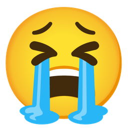 Loudly crying face and Tired face