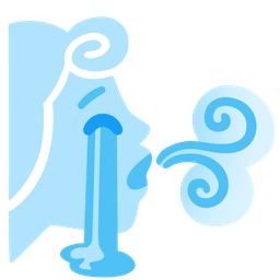 loudly crying face and wind face