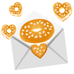 love letter and bagel