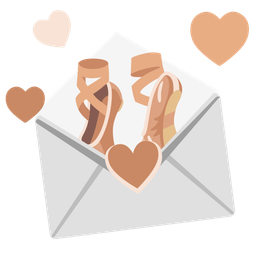 love letter and ballet shoes