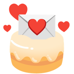 love letter and birthday cake