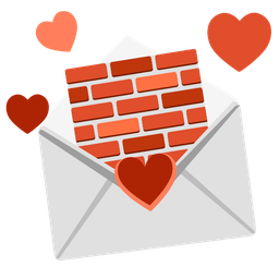 love letter and brick