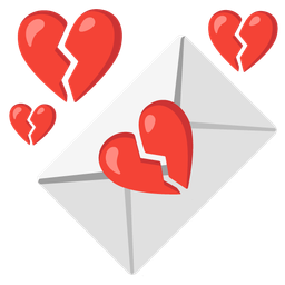 love letter and broken heart