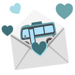love letter and bus