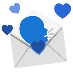 love letter and bust in silhouette