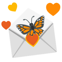 love letter and butterfly
