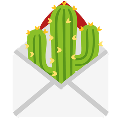 love letter and cactus