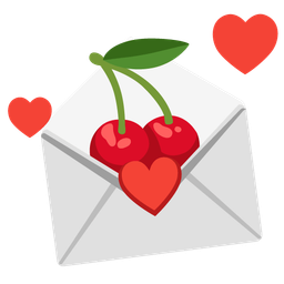 love letter and cherries