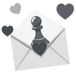 love letter and chess pawn