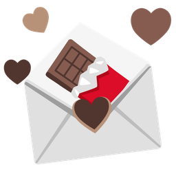 love letter and chocolate bar