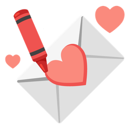 love letter and crayon