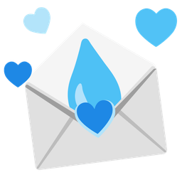 love letter and droplet