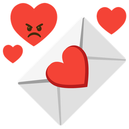 Love letter and Enraged face