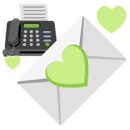 love letter and fax machine