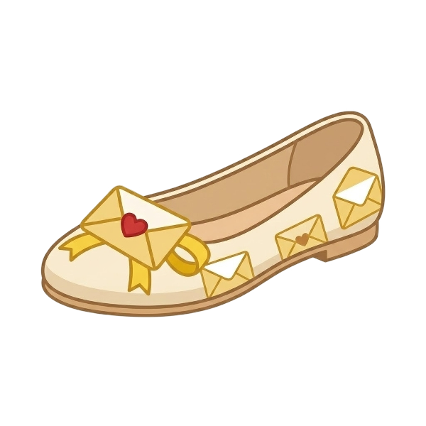 Love letter and Flat shoe