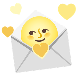 love letter and full moon face