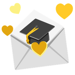 love letter and graduation cap