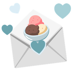 love letter and ice cream