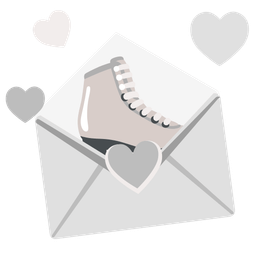 love letter and ice skate