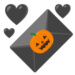 love letter and jack-o-lantern